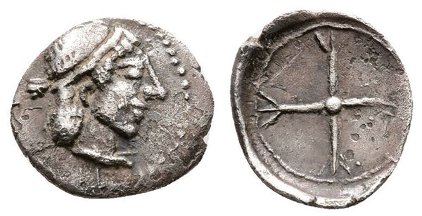 Sicily, Syracuse. Hieron I (478-466 BC). AR Obol (11mm, 0.46g)  - Auction Greek, Roman and Byzantine Coins	 - Bertolami Fine Art - Prague