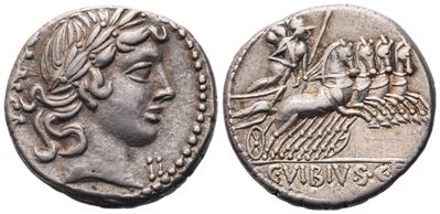 C. Vibius Pansa, Denarius, Rome, 90 Bc; Ar (3,99 G; 17,7 MM; 12 H)