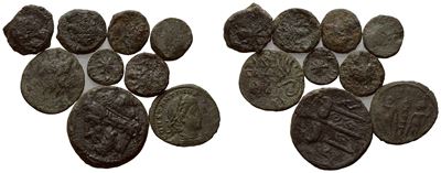 Lot Of 9 Æ Coins To Be Catalogued. Lot To Be Sold As Is, No Returns.