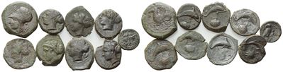 Lot Of 9 Æ Coins To Be Catalogued. Lot Sold As Is, No Returns.