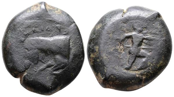 Sicily, Sileraioi, c. 340-330 BC. Æ Litra (29mm, 31.48g).