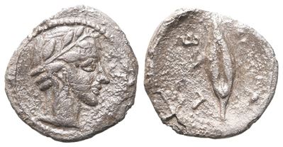 Sicily, Leontinoi, C. 450-440 Bc. Ar Litra (12 MM, 0.59 G).