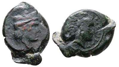 Sicily, Himera As Thermai Himerensis, Late 4th - Early 3rd Century Bc. Æ (16mm, 3.50g).