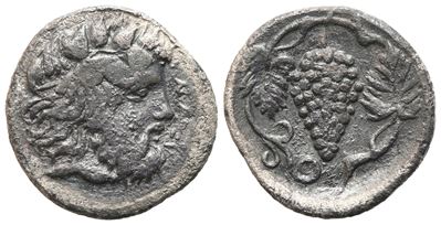 Sicily, Naxos, Litra, C. 415-403 Bc; Ar (0,79 G; 11,6 MM; 3 H)