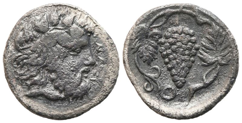 Sicily, Naxos, Litra, C. 415-403 Bc; Ar (0,79 G; 11,6 MM; 3 H)