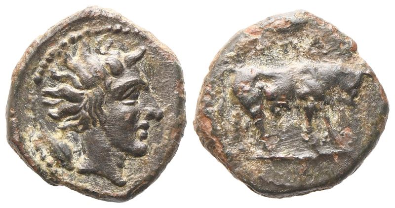 Sicily, Gela, Onkion, C. 420-405 Bc; Æ (0,83 G; 10 MM; 3 H)