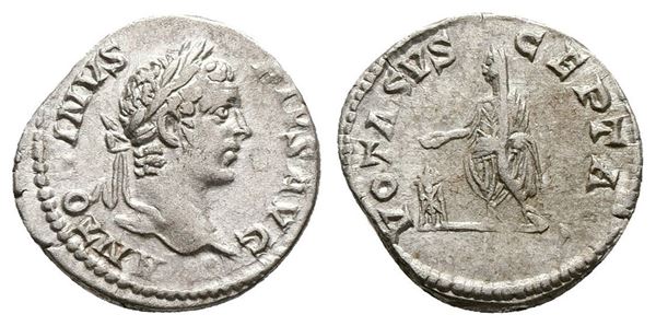 Caracalla (198-217). AR Denarius (17mm, 3.36g).