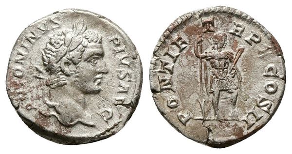 Caracalla (198-217). AR Denarius (18mm, 3.95g).  - Auction Greek, Roman, Byzantine Coins - Bertolami Fine Art - Prague