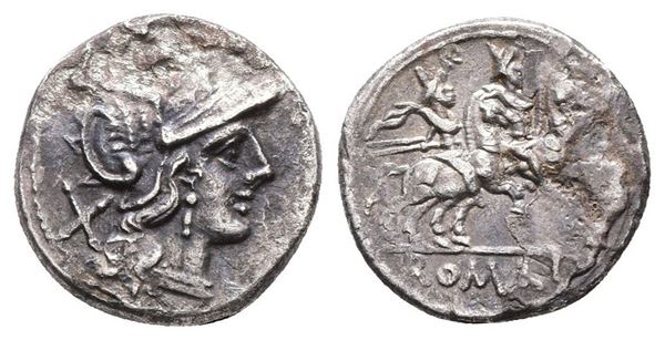 Anonymous, Rome, after 211 BC. AR Denarius (18mm, 3.47g).  - Auction Greek, Roman, Byzantine Coins - Bertolami Fine Art - Prague