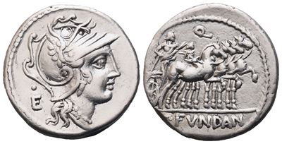 C.fundanius, Denarius, 101 Bc; Ar (3,86 G; 18,1 MM; 8 H)