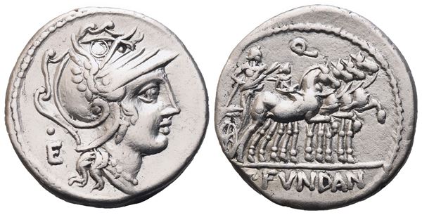C.Fundanius, Denarius, 101 BC; AR (3,86 g; 18,1 mm; 8 h)