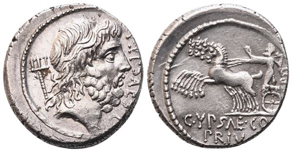 P. Plautius Hypsaeus, Denarius, Rome, 60 BC; AR (3,98 g; 17,9 mm; 5 h)
