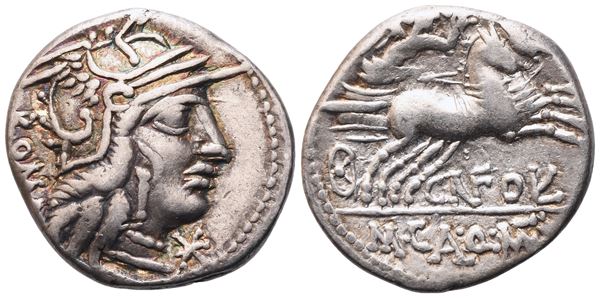 M. Calidius, Q. Metellus and Cn. Fulvius, Denarius, 117-116 BC; AR (3,87 g; 19 mm; 5 h)