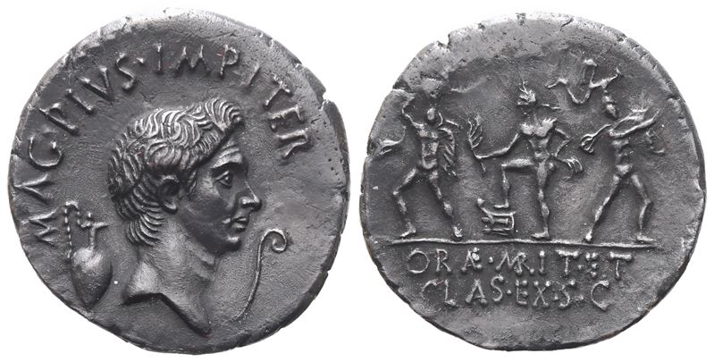 Sextus Pompey, Denarius, C. 42-40 Bc; Ar (3,89 G; 20 MM; 11 H)
