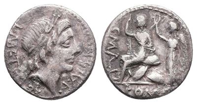 C. Malleolus, A. Albinus Sp.f., And L. Caecilius Metellus, Rome, 96 Bc. Ar Denarius (18mm, 3.48g)...