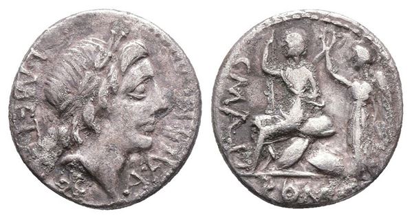 C. Malleolus, A. Albinus Sp.f., and L. Caecilius Metellus, Rome, 96 BC. AR Denarius (18mm, 3.48g).  - Auction Greek, Roman, Byzantine Coins - Bertolami Fine Art - Prague