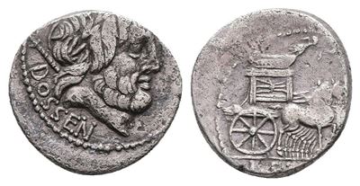 L. Rubrius Dossenus, Rome, 87 Bc. Ar Denarius (17mm, 3.17g).