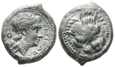 Bruttium, Rhegion, C. 351-280 Bc. Æ (21 MM, 10.69 G).
