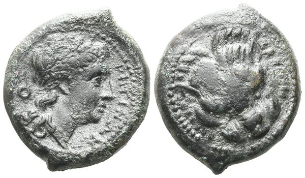 Bruttium, Rhegion, c. 351-280 BC. Æ (21 mm, 10.69 g).
