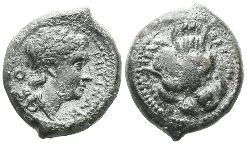 Bruttium, Rhegion, C. 351-280 Bc. Æ (21 MM, 10.69 G).