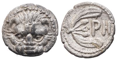 Bruttium, Rhegion, Litra, C. 410-380; Ar (0,71 G; 9,6 MM; 9 H)