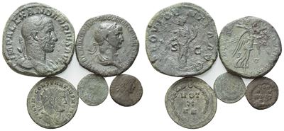 Lot Of 5 Æ Coins To Be Catalogued. Lot Sold As Is, No Returns.