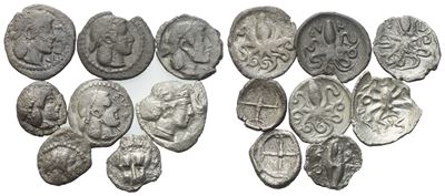 Lot Of 8 Ar Coins To Be Catalogued. Lot To Be Sold As Is, No Returns.