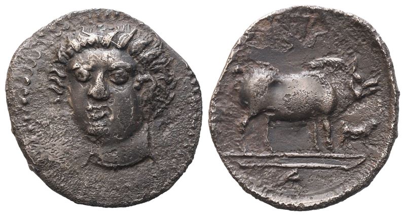 Sicily, Abakainon, Litra, C. 420 – 410 Bc; Ar (0,69 G; 11,8 MM; 12 H)