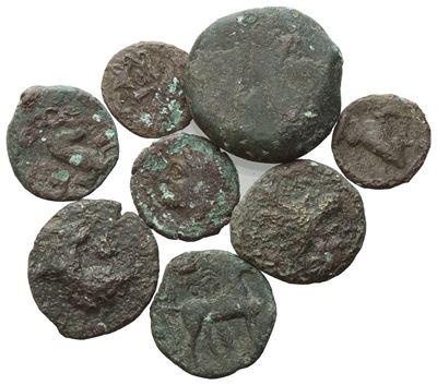 Lot Of 8 Æ Coins To Be Catalogued. Lot Sold As Is, No Returns.