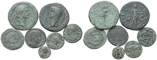  Lot of 7 Æ coins to be catalogued. Lot sold as is, no returns.