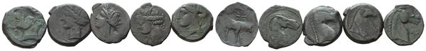  Lot of 5 Æ coins to be catalogued. Lot sold as is, no returns.