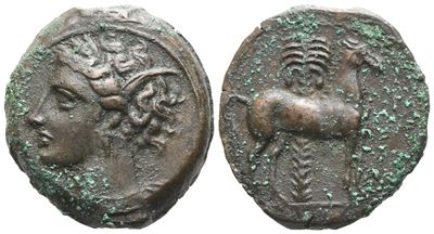 Carthage, C. 325-300 Bc, Æ (3,30 G; 16,2 MM; 12 H)