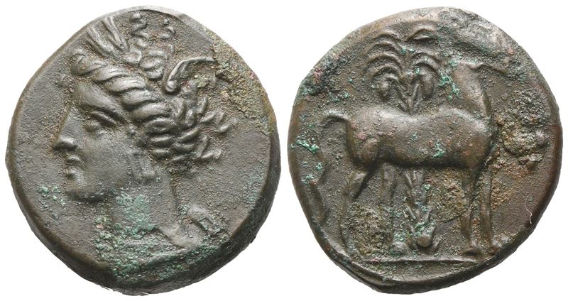 Carthage, C. 325-300 Bc, Æ (3,19 G; 16,1 MM; 5 H)