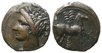 Carthage, C. 400-350 Bc. Æ (15 MM, 2.94 G).
