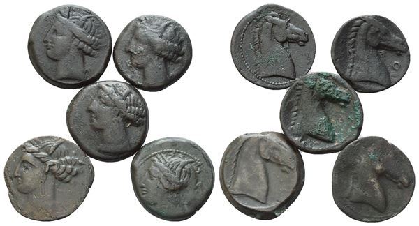  Lot of 5 Æ coins to be catalogued. Lot sold as is, no returns.