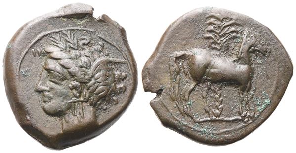 Carthage, Bronze, c. 325 – 300 BC; Æ (3,34 g; 16,7 mm; 3 h)