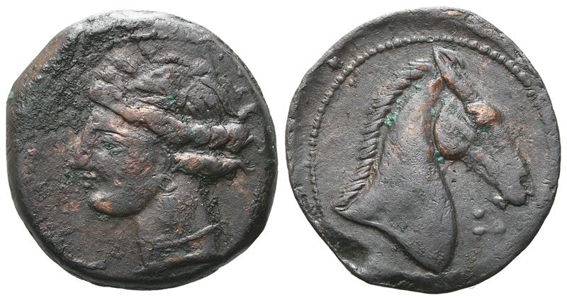Carthaginian Domain, Sardinia, C. 264-241 Bc. Æ (21 MM, 4.65 G).