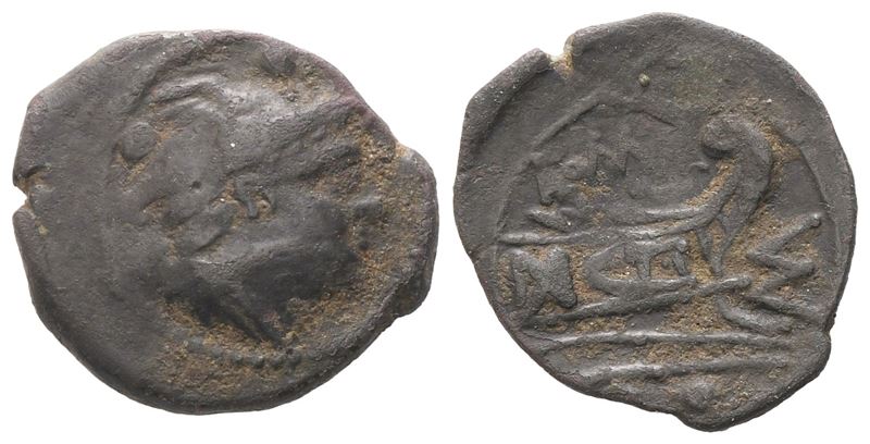 P. Manlius Vulso, Sextans, C. 210 Bc; Æ (4,17 G; 20,1 MM; 4 H)