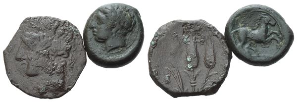  Lot of 2 Æ coins to be catalogued. Lot sold as is, no returns.