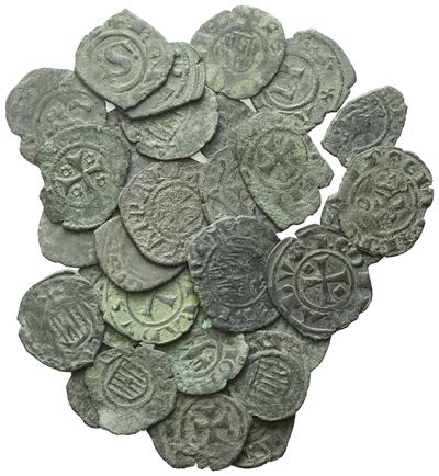 Lot Of 31 Medieval Coins. Lot Sold As Is, No Return