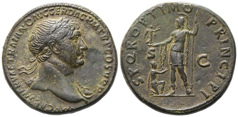 Trajan (98-117), Sestertius, Rome, 104-111; Æ (26,60 G; 32,8 MM; 6 H)