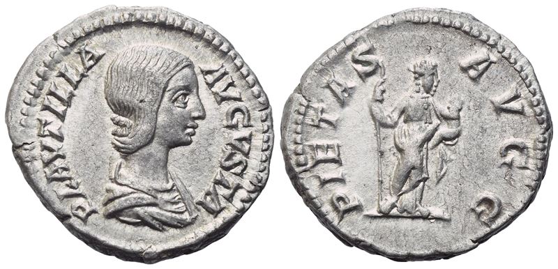 Plautilla Augusta (202-205), Denarius, Rome, 203-204; Ar (3,66 G; 18,6 MM; 6 H)