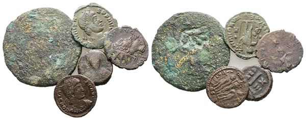 Lot of 5 Roman Æ coins  - Auction Greek, Roman and Byzantine Coins	 - Bertolami Fine Art - Prague