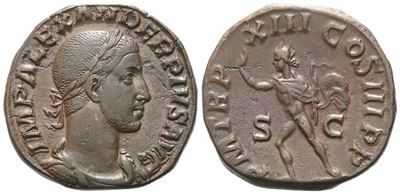 Severus Alexander (222-235), Sestertius, Rome, 234; Æ (20,95 G; 28,6 MM; 12 H)