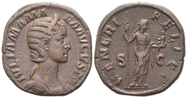 Julia Mamea Augusta (222-235), Sestertius, Rome, 224; Æ (18,67 g; 30 mm; 12 h)