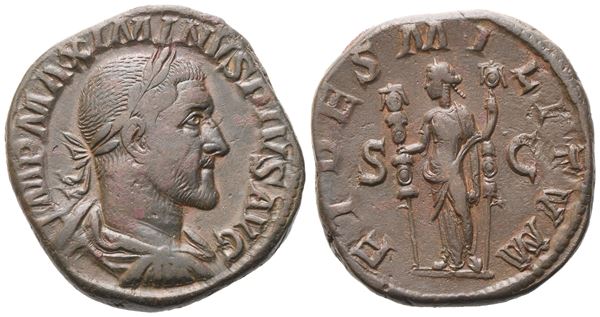 Maximinus I (235-238), Sestertius, Rome, 235-236; Æ (21,92 g; 29,9 mm; 1 h)