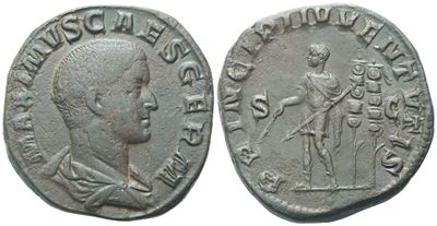 Maximus Caesar (235-238), Sestertius Struck Under Maximinus I, Rome, 236-237; Æ (19,94 G; 30,4 MM...