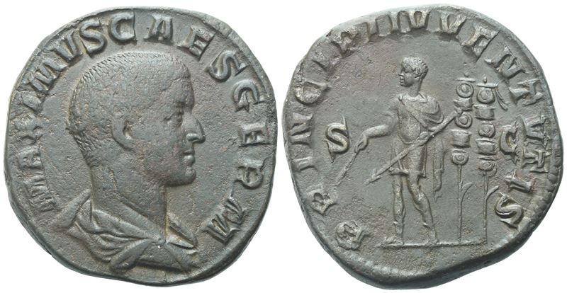 Maximus Caesar (235-238), Sestertius Struck Under Maximinus I, Rome, 236-237; Æ (19,94 G; 30,4 MM...