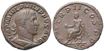 Philip i (244-249), Sestertius, Rome, 245; Æ (19,83 G; 29,5 MM; 12 H)