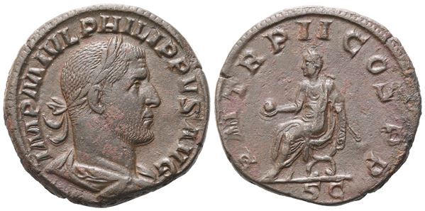 Philip I (244-249), Sestertius, Rome, 245; Æ (19,83 g; 29,5 mm; 12 h)
